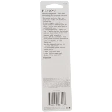 Revlon Compact Emery Boards, Coarse and Fine Nail Files, 10 Count Pack of 6