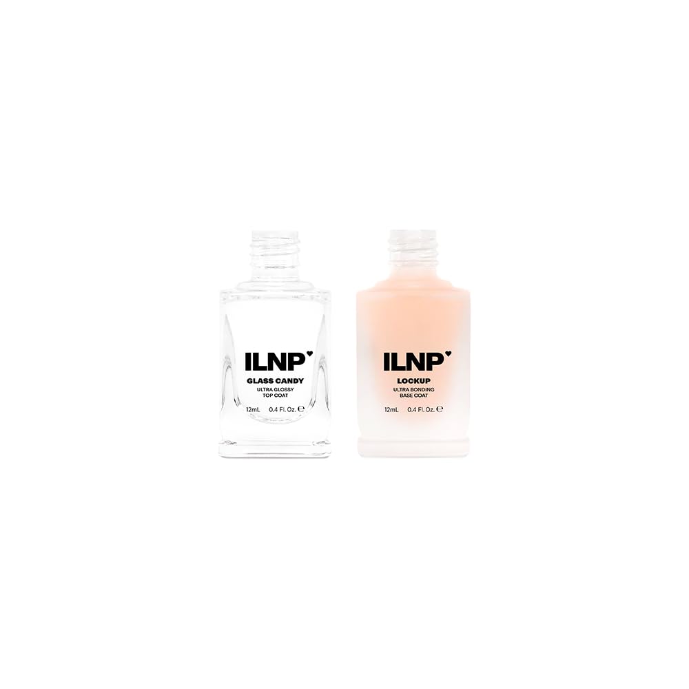 ILNP Glass Candy + Lockup Nail Polish Base and Top Coat Bundle