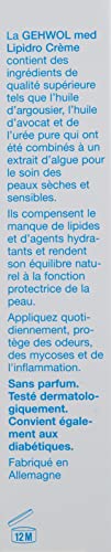 Gehwol Med Lipidro Cream for Dry to Very Dry Feet, 2.6 fl oz