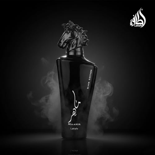 Lattafa Maahir Black Edition Unisex Eau de Parfum Spray 3.4 Fl Oz