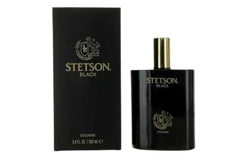 Stetson Black Men's Cologne, Woody Spicy Scent with Sandalwood and Suede