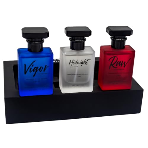 RawChemistry Pheromone-Infused Cologne Men Set - Raw, Vigor & Midnight