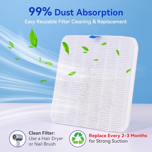 Makartt Nail Dust Collector with Adjustable Speed and Reusable Filter