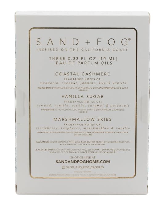 Sand + Fog Eau de Parfum Oil Set, 3-Piece Fragrance Collection