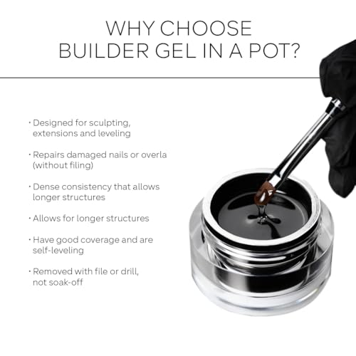 PINK MASK Builder Gel in a Pot 30g for Nail Extensions and Strengthening