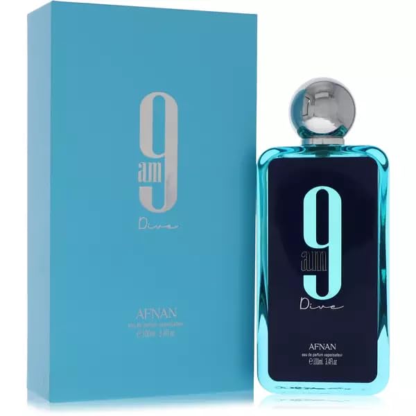 Afnan 9 AM Dive Unisex Eau de Parfum Spray, 3.4 oz (100 ml)