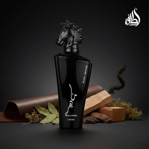Lattafa Maahir Black Edition Unisex Eau de Parfum Spray 3.4 Fl Oz