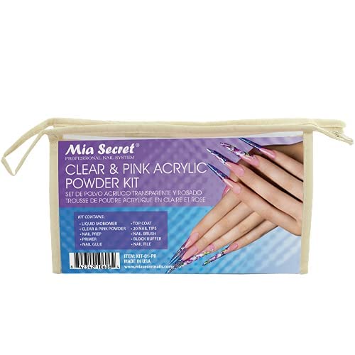 Mia Secret Acrylic Nail Starter Kit with Powders, Monomer and Tools