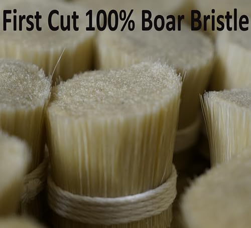 SHASH Made in Germany First-Cut Boar Bristle Nail Brush with Olive Wood Handle