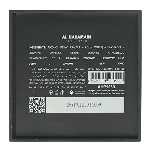 Al Haramain L'Aventure Intense for Men Eau de Parfum Spray, 3.4 oz