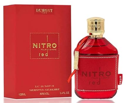 DUMONT NITRO RED Eau de Parfum for Men, Fruity Woody Floral, 3.4 oz