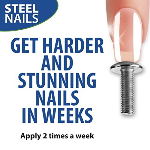 Steel Nails Hardener with Keratin, Calcium and Garlic, 3 Pack