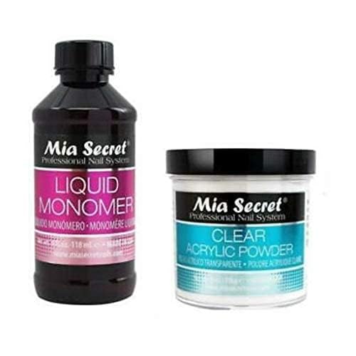 MIA SECRET Liquid Monomer and Clear Acrylic Powder Nail Art System