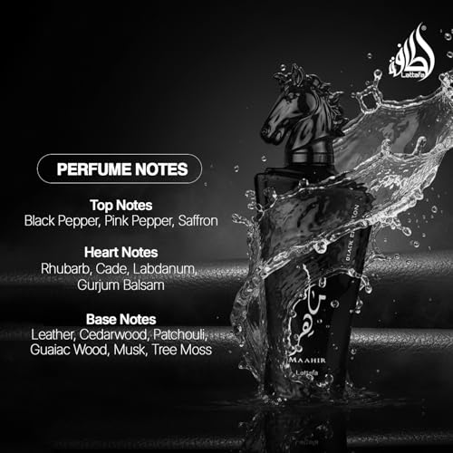 Lattafa Maahir Black Edition Unisex Eau de Parfum Spray 3.4 Fl Oz