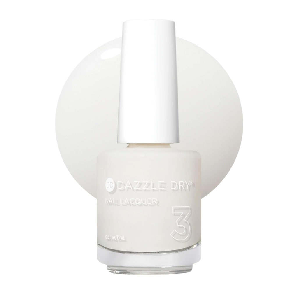 Dazzle Dry Nail Lacquer Step 3 Fine China Sheer Milky White 0.5 fl oz