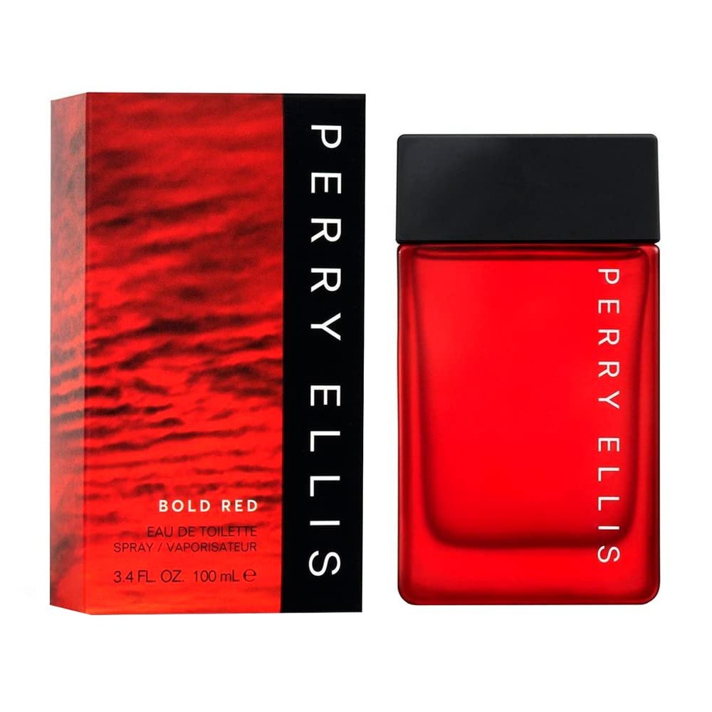 Perry Ellis Bold Red Men's Eau de Toilette Spray, Amber Spicy Fragrance