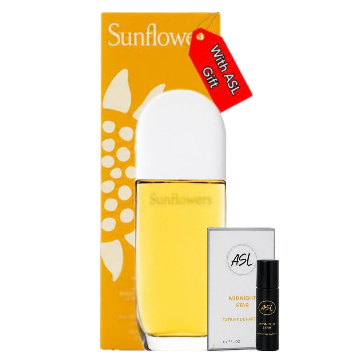 ASL Sunflower Eau de Toilette Spray for Women with Travel Size Perfume