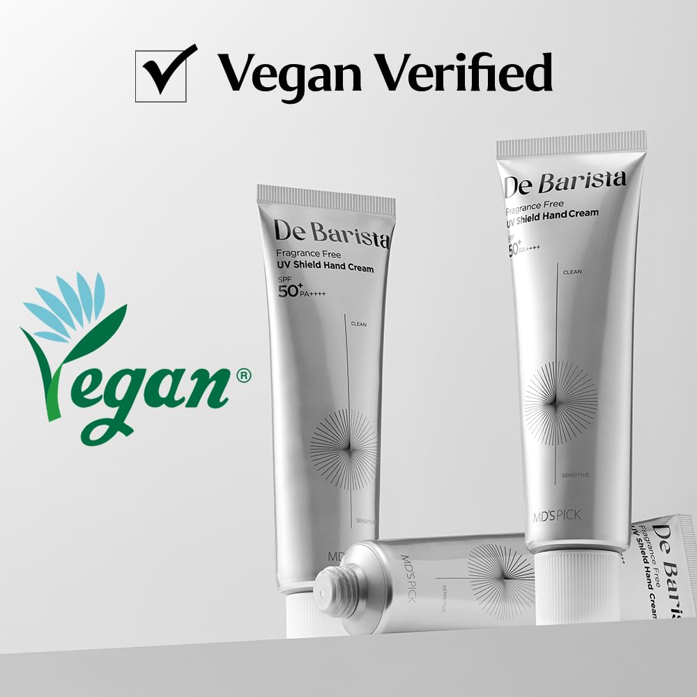 De Barista Hand Cream SPF50+ PA++++ Fragrance-Free Vegan Moisturizer