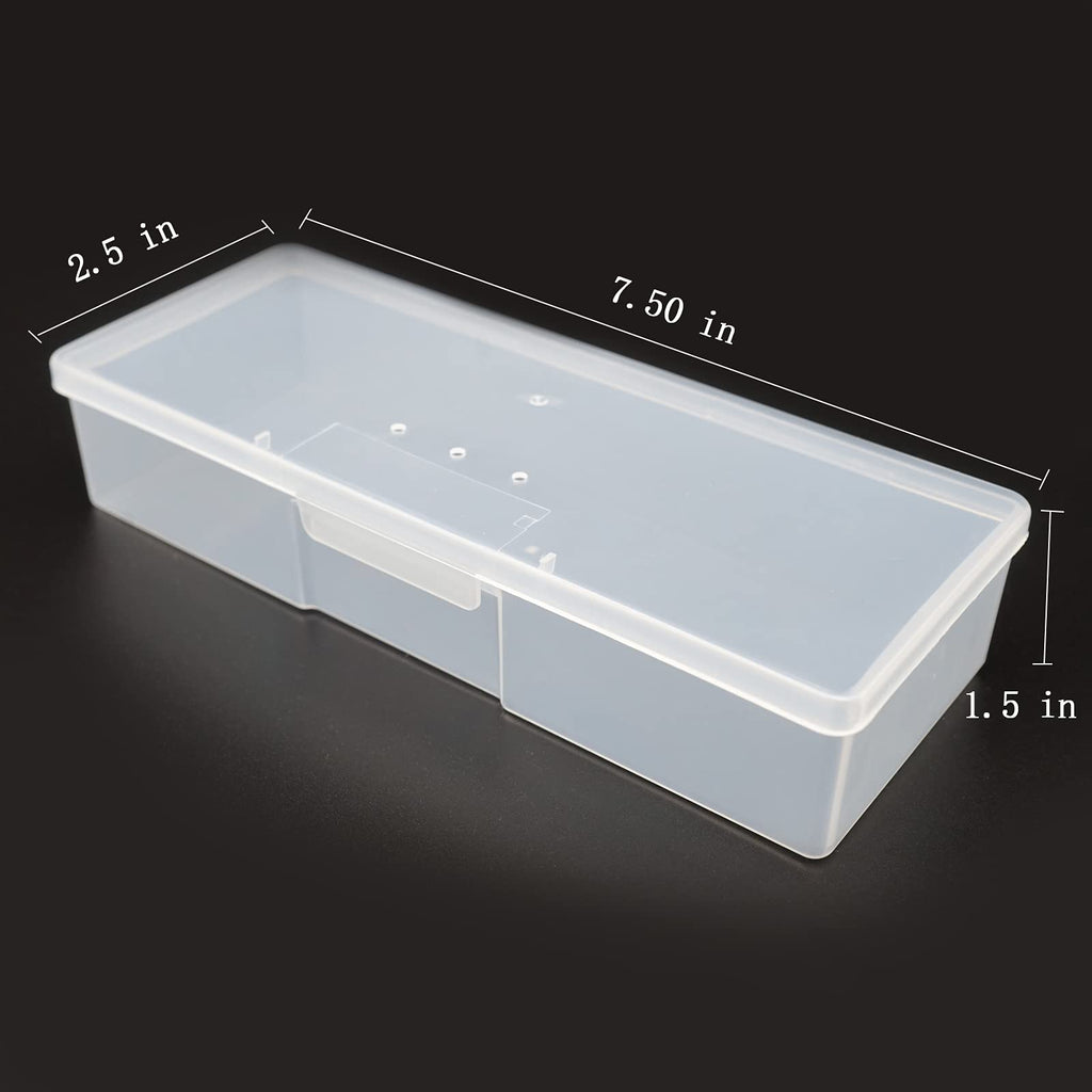 Lokyango Clear Plastic Nail Tool Storage Box