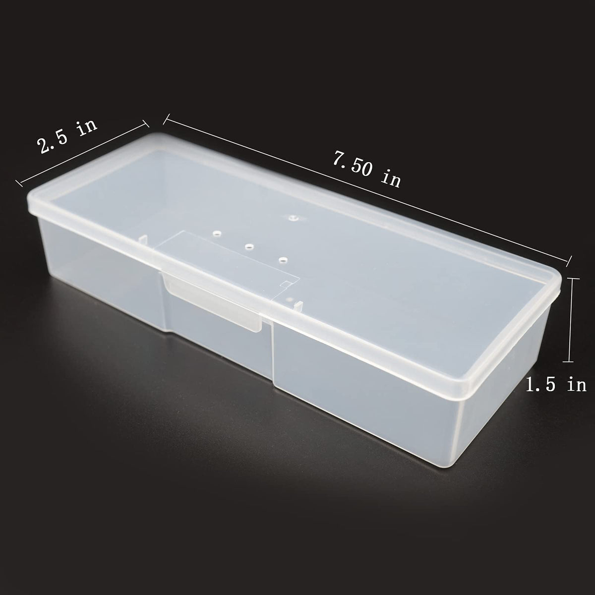 Lokyango Clear Plastic Nail Tool Storage Box