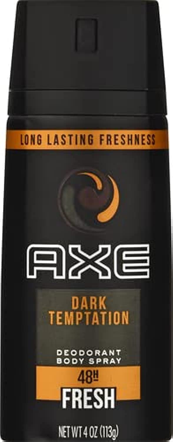 AXE Dark Temptation Body Spray Deodorant for Men, 4 oz, 6-Pack