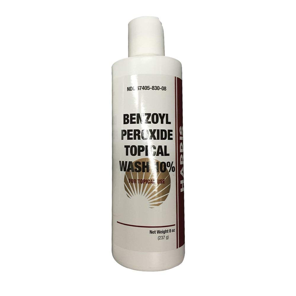 Harris Pharma 10% Benzoyl Peroxide Skin Wash, 8 oz, Pack of 2