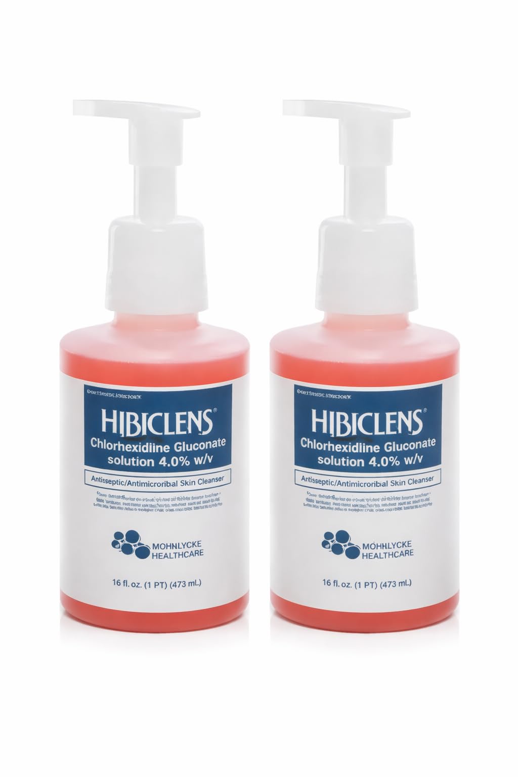 Hibiclens Antimicrobial Skin Liquid Soap with Foaming Pump, 16 fl oz, Pack of 2