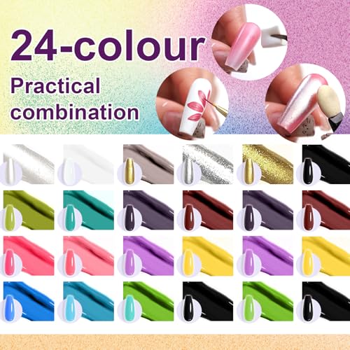 Nail Art Gel Color Set for Gradient and Ombre Designs