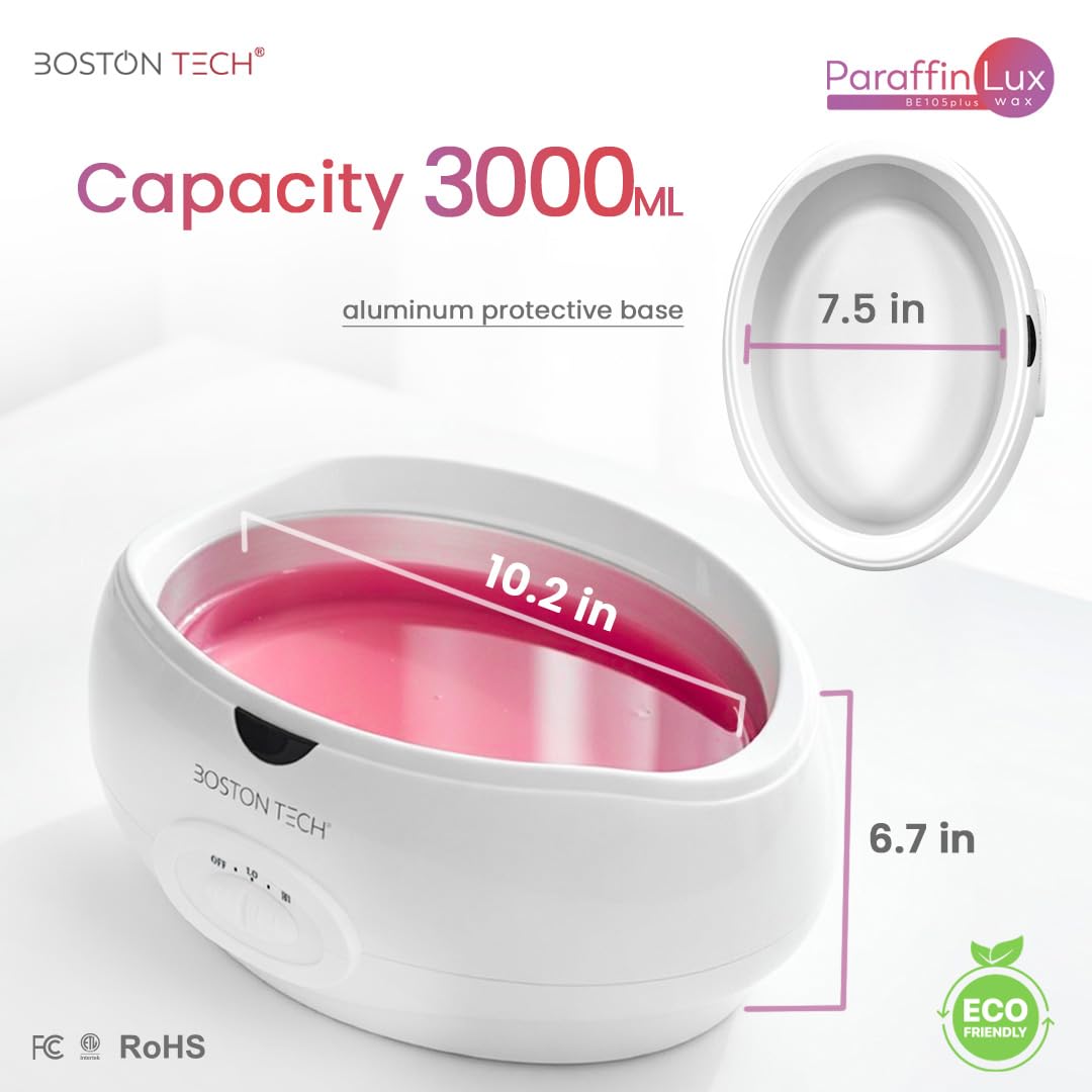 Boston Tech 3L Paraffin Wax Warmer Bath Kit for Hands, Feet & Elbows