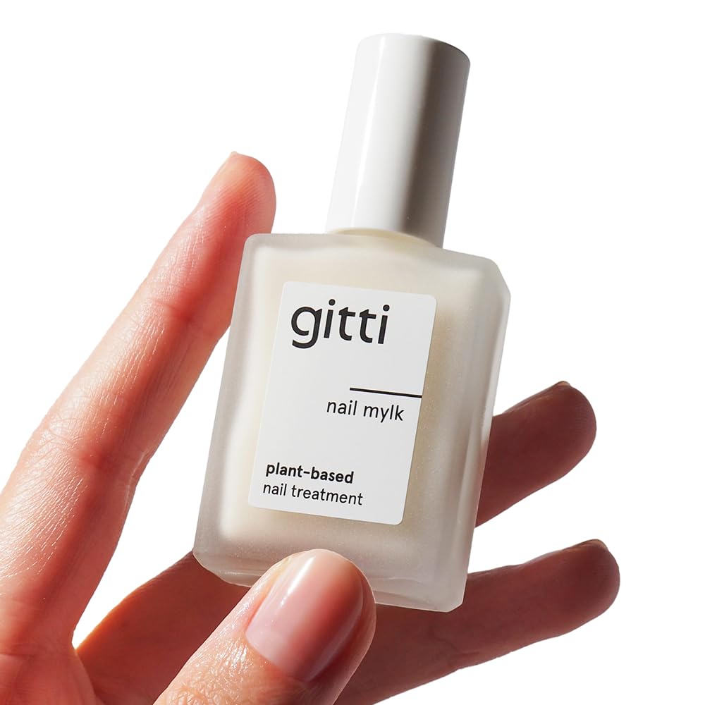 gitti Nail Mylk Plant-Based Nail Treatment & Color Polish, Milky White