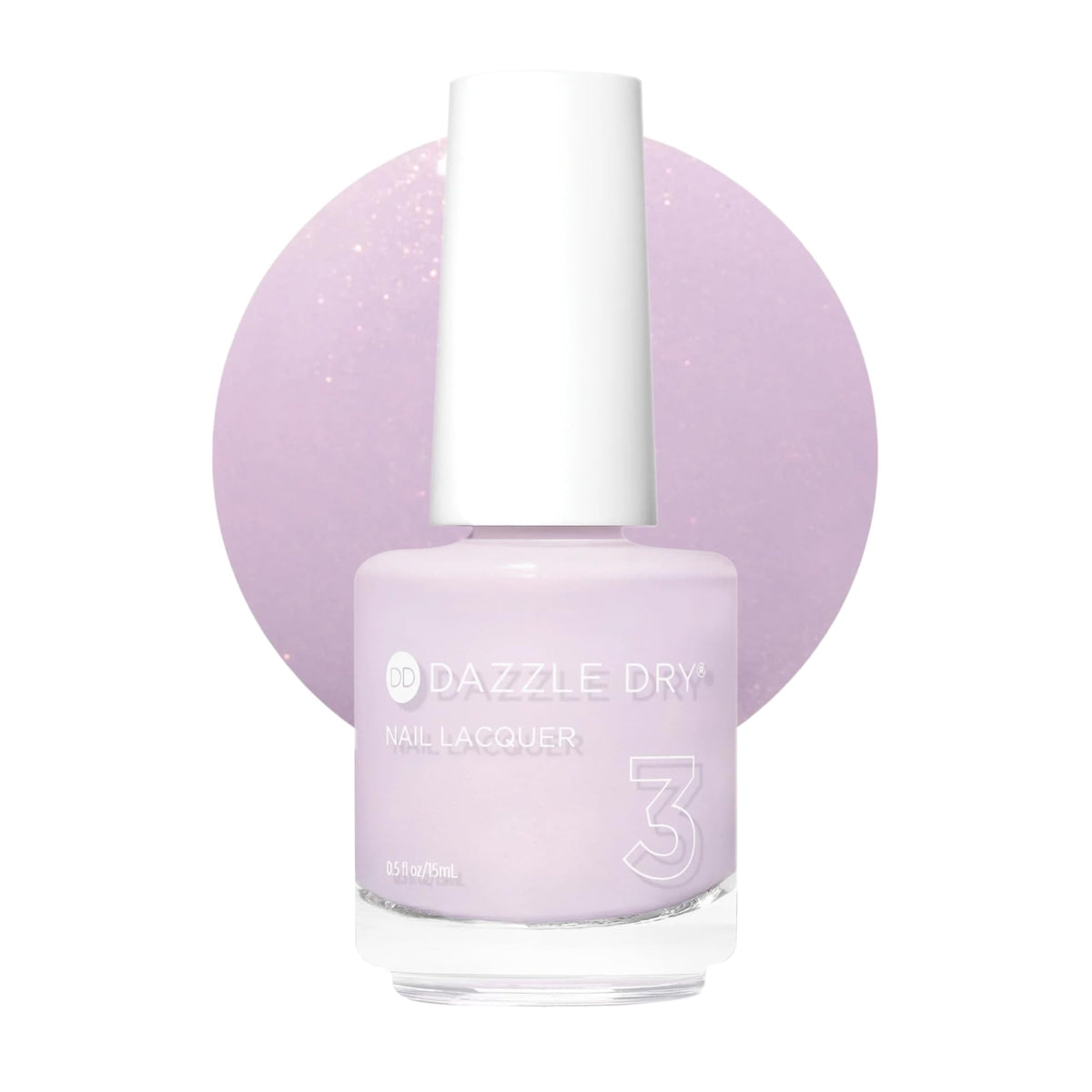 Dazzle Dry Nail Lacquer Step 3 – Lovely Lilac, Pale Purple Shimmer, 0.5 fl oz