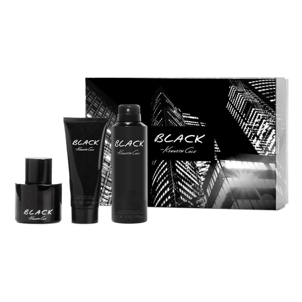 Kenneth Cole Black Eau de Toilette 3-Piece Gift Set for Men
