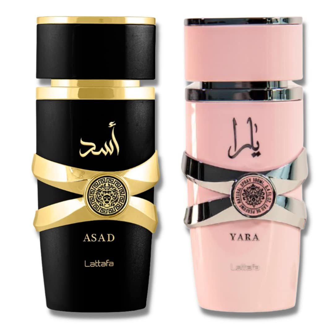 Lattafa Asad and Yara Unisex Eau de Parfum Gift Set, 2 Piece