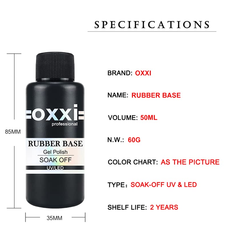 OXXI Professional 50ML HEMA-Free TPO-Free Nail Gel Refill