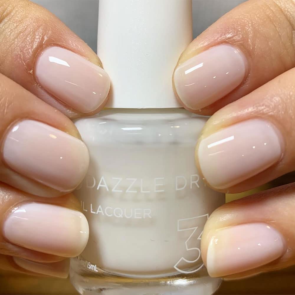 Dazzle Dry Nail Lacquer Step 3 Fine China Sheer Milky White 0.5 fl oz