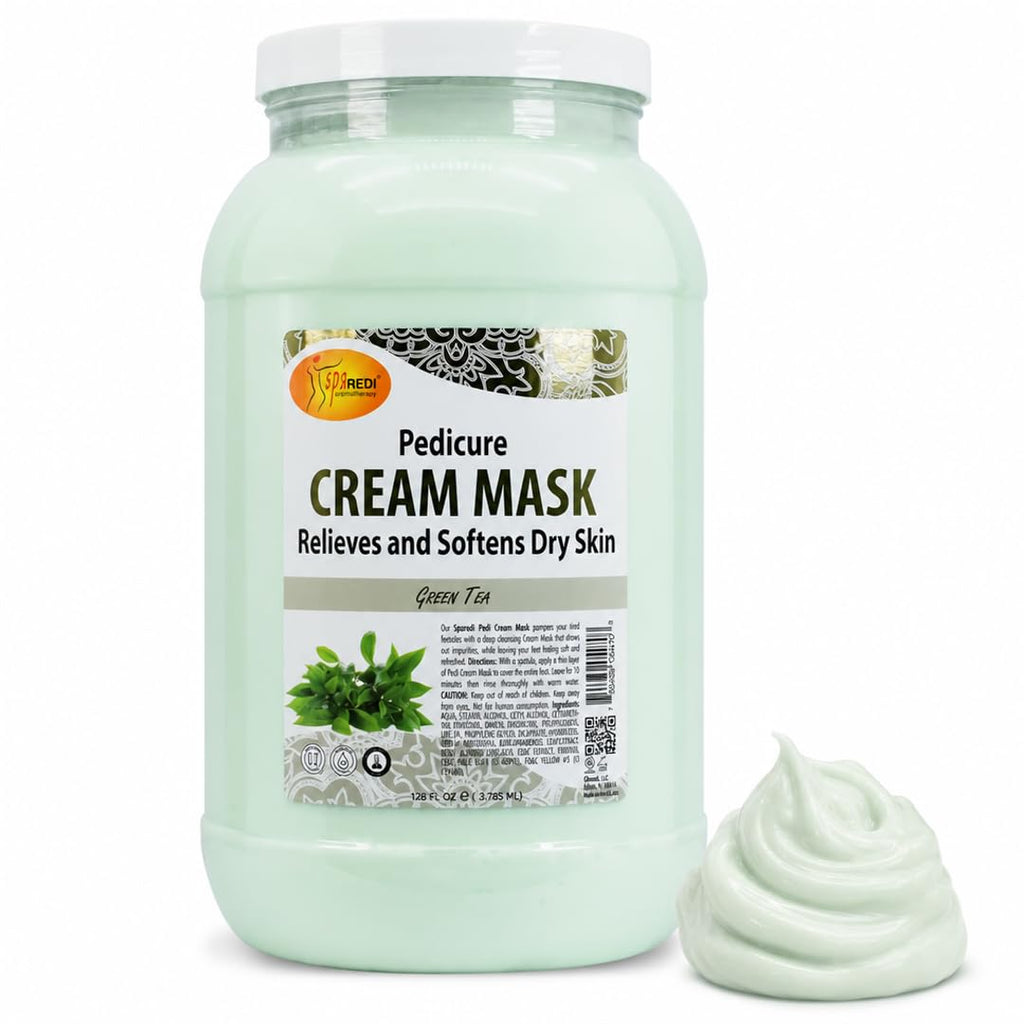 SPA REDI Green Tea Pedicure Mask with Hyaluronic Acid & Comfrey, 128 oz
