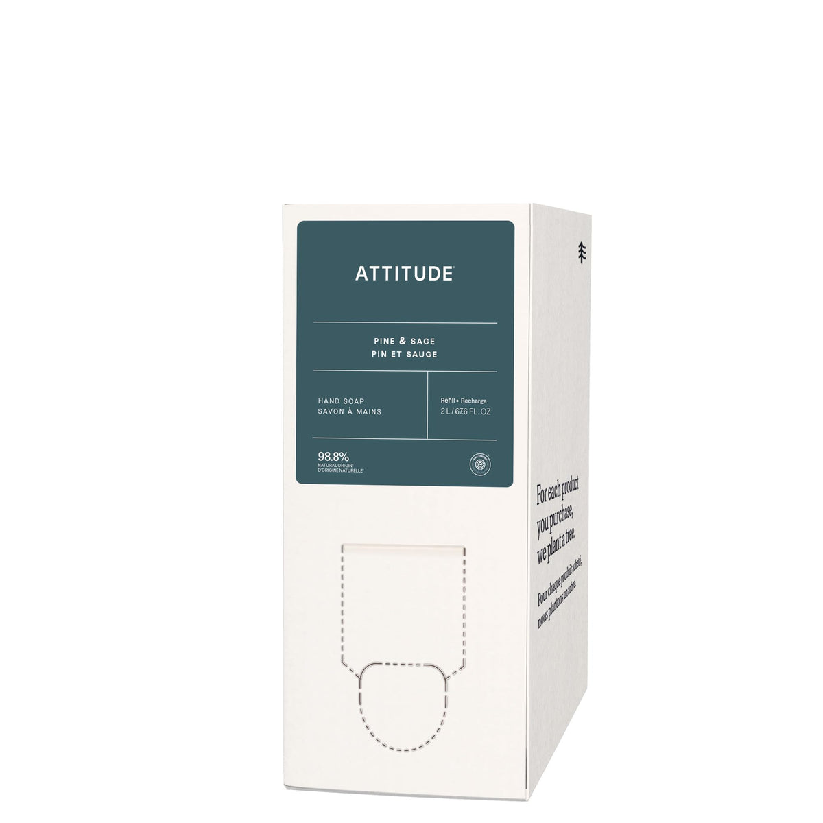 ATTITUDE Liquid Hand Soap Refill, EWG VERIFIED, Vegan