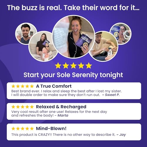 Sole Serenity Good Night Foot Pads with Magnesium and Lavender, 20 Pads
