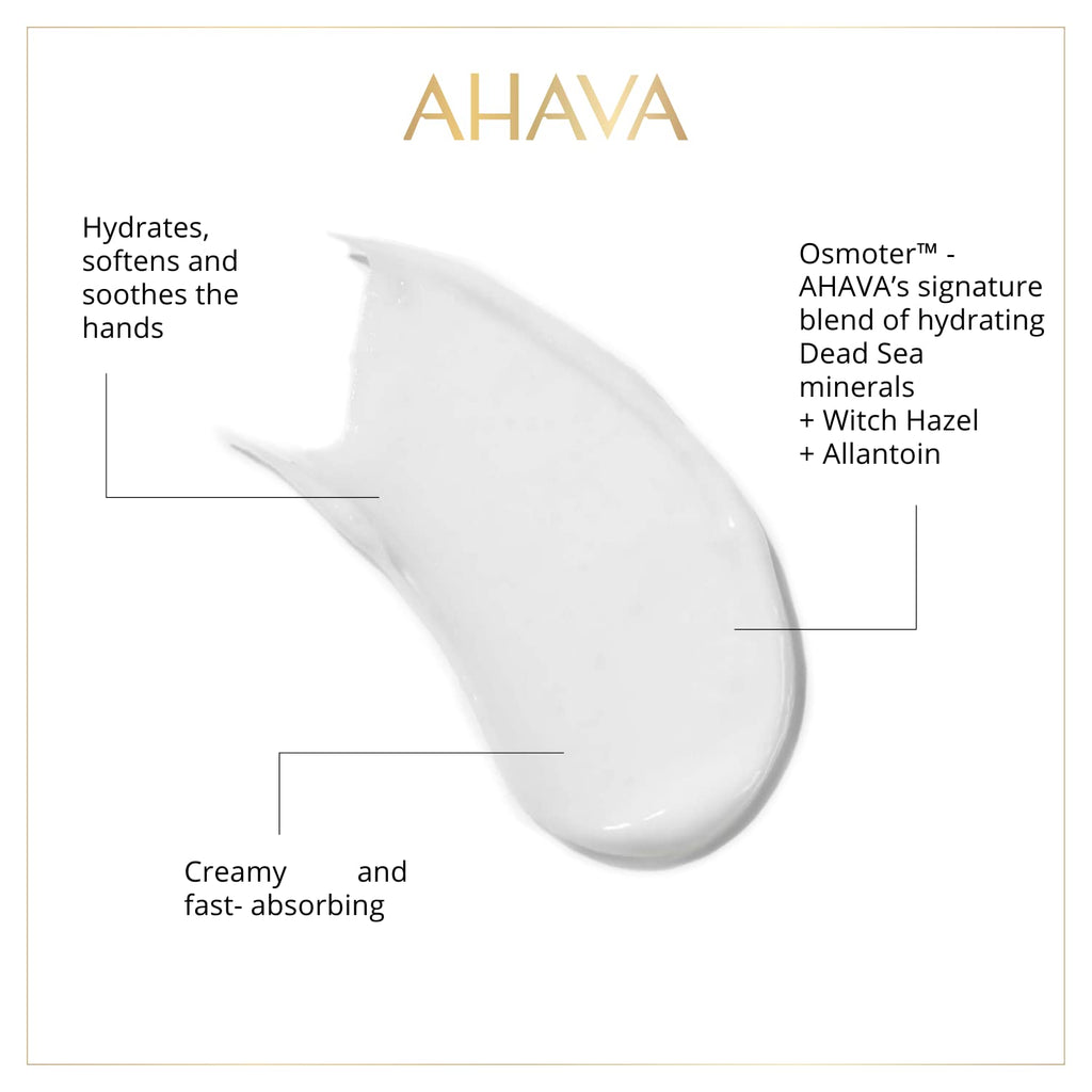 AHAVA Dead Sea Mineral Hand Cream - Fast-Absorbing Hand Moisturizer