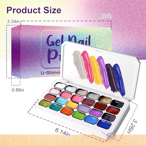 Nail Art Gel Color Set for Gradient and Ombre Designs