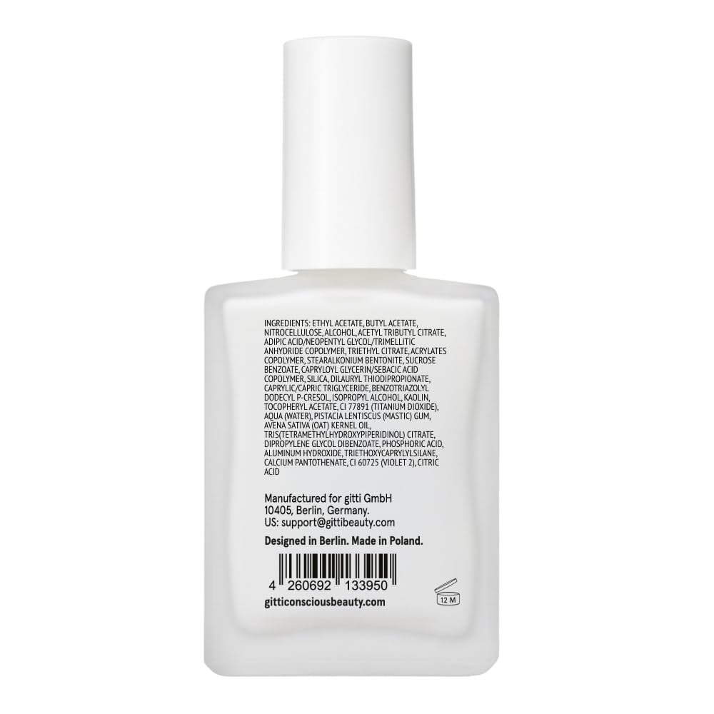 gitti Nail Mylk Plant-Based Nail Treatment & Color Polish, Milky White