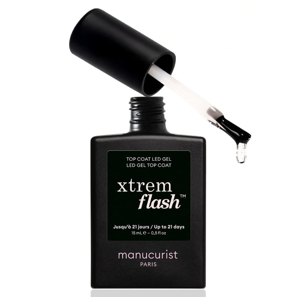 Manucurist Green Flash Xtrem Flash Gel Top Coat, Long-Lasting Shine