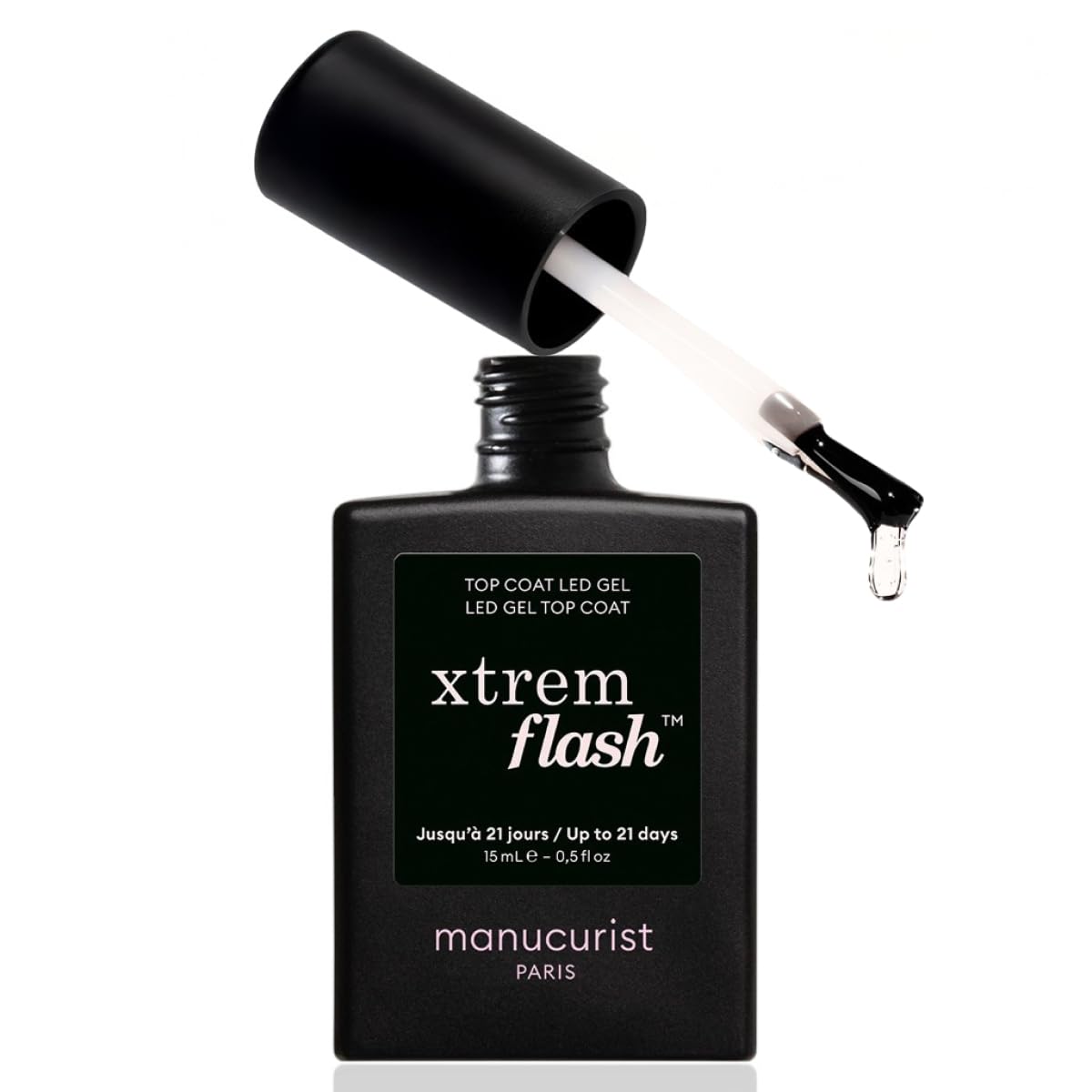 Manucurist Green Flash Xtrem Flash Gel Top Coat, Long-Lasting Shine