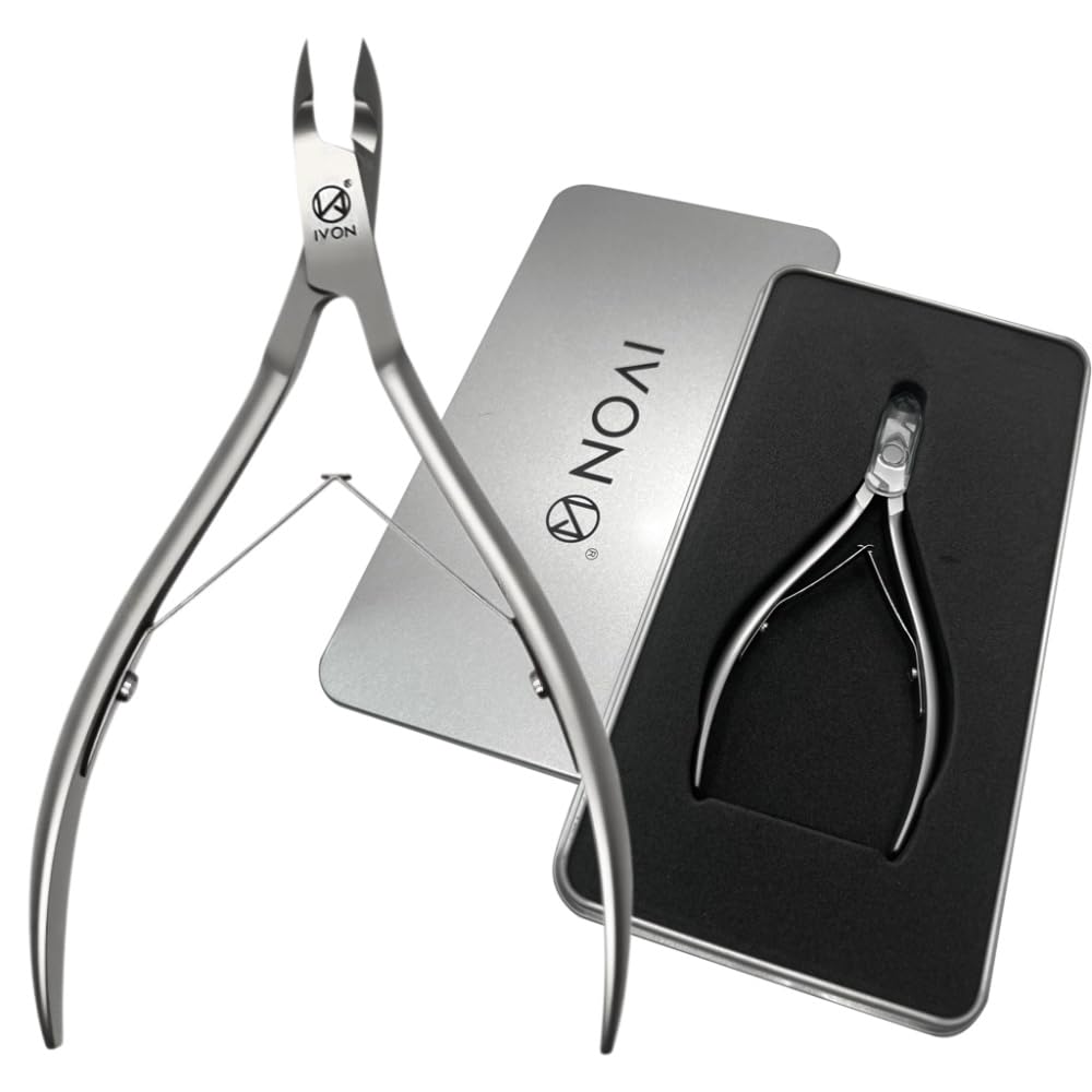 IVON Salon-Quality Stainless Steel Cuticle Trimmer, Precision Nail Care Tool