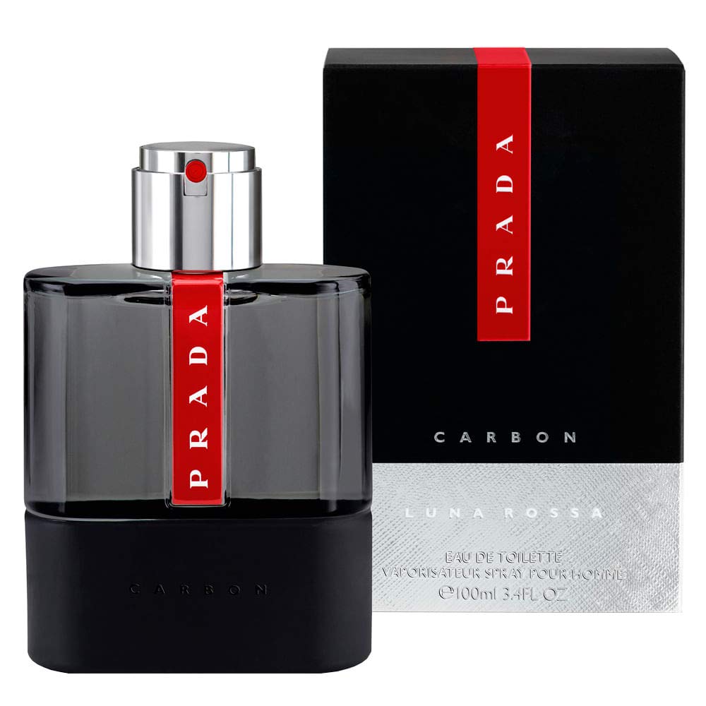 Prada Luna Rossa Carbon for Men Eau de Toilette Spray, 3.4 oz