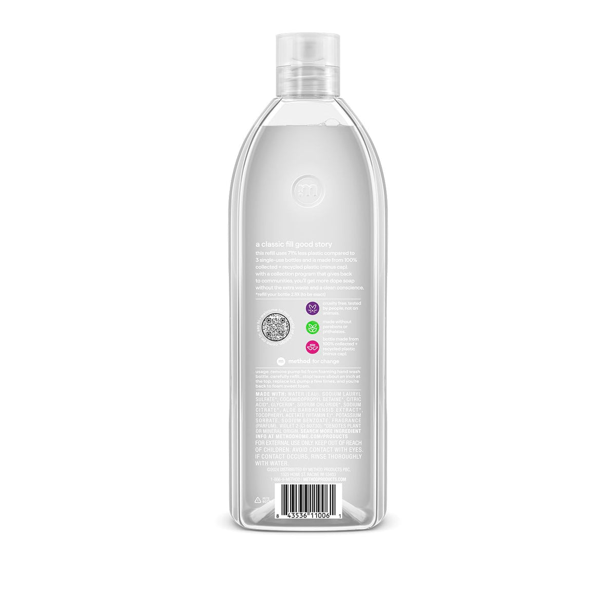 method Foaming Hand Wash Refill Sweet Water, 28 fl oz, 4 Pack