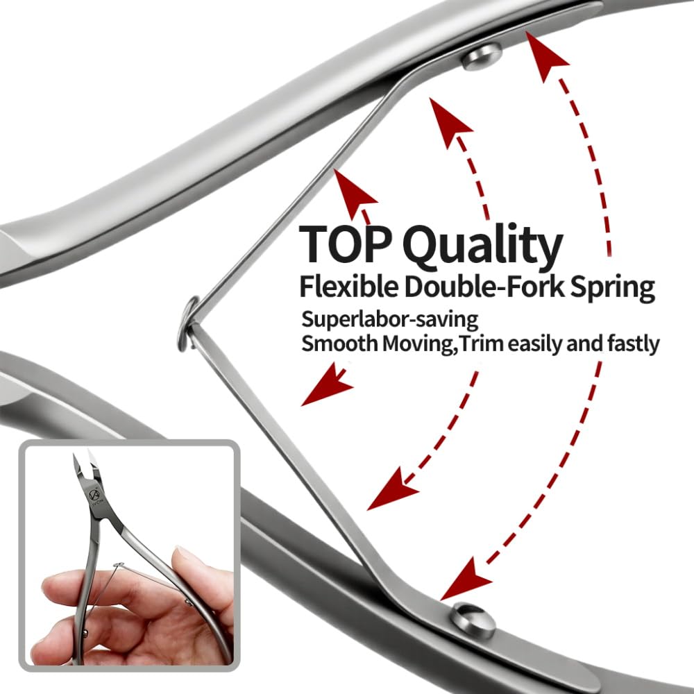 IVON Salon-Quality Stainless Steel Cuticle Trimmer, Precision Nail Care Tool