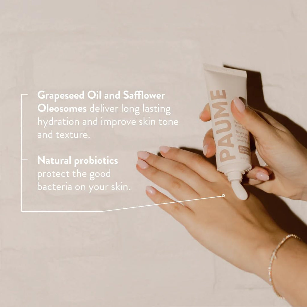 PAUME Probiotic Hand Balm, Fast-Absorbing Moisturizer for Dry Hands