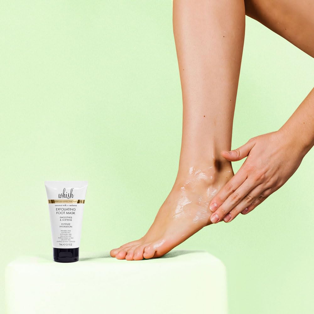 Whish Coconut Milk + Verbena Exfoliating Foot Mask