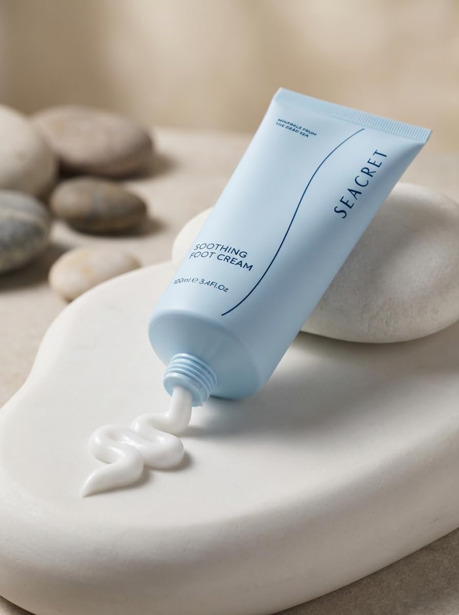 SEACRET Dead Sea Foot Cream with Tea Tree Oil for Dry, Cracked Heels